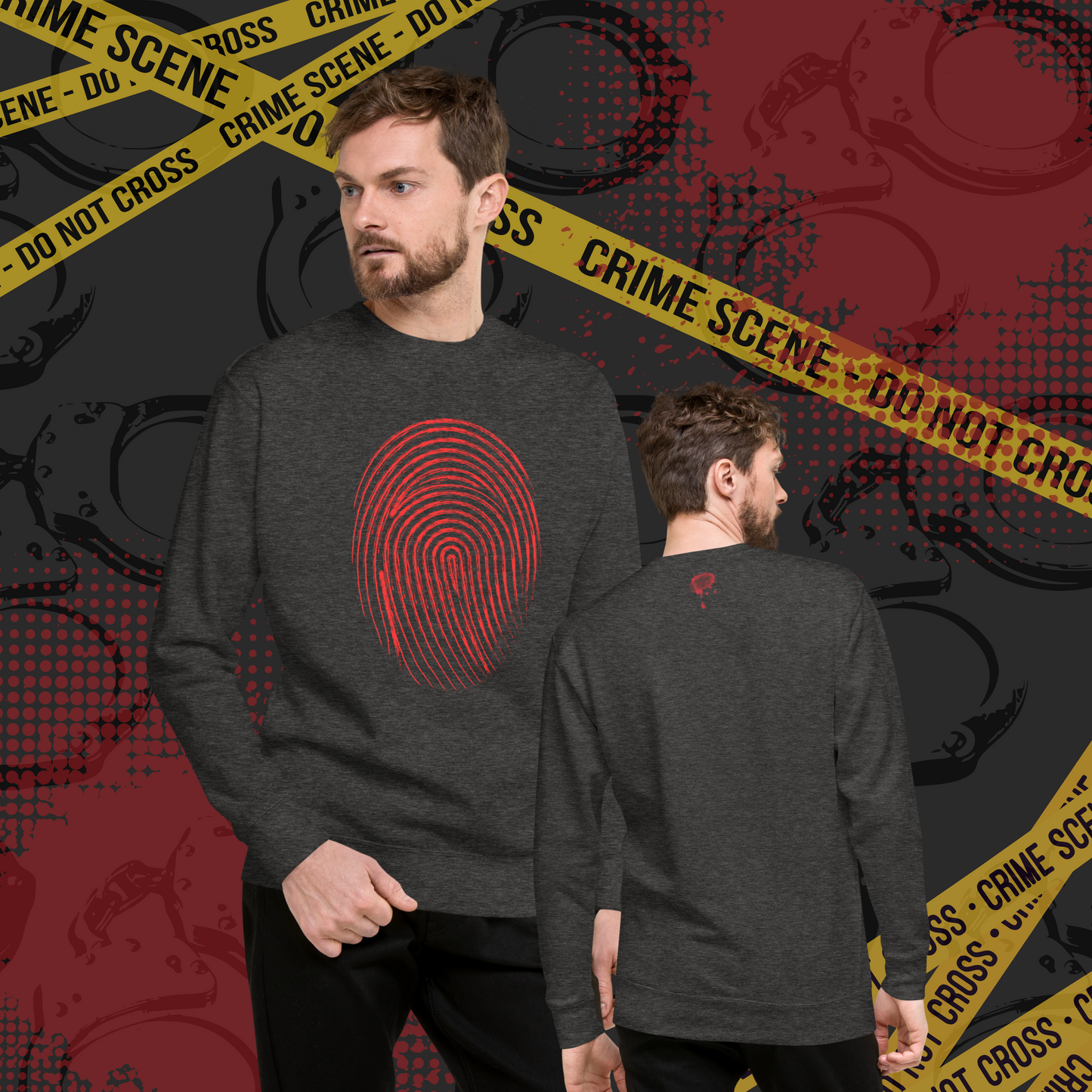 "Ghostly Cult" Thumbprint Unisex Sweatshirt