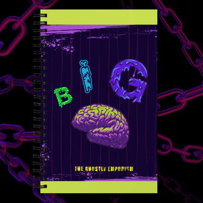 "Big Brain" Zombie 140 Page Dotted Notebook