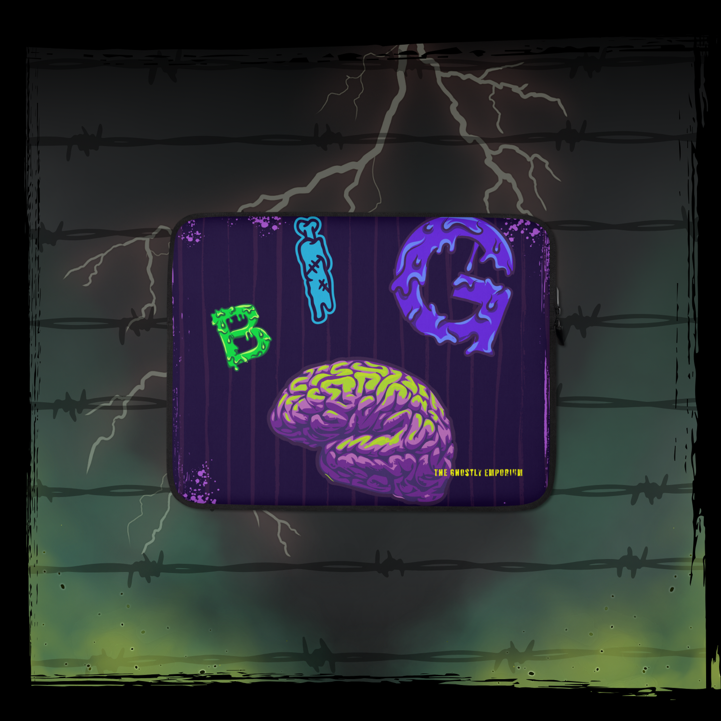"Big Brain" Zombie Laptop Case