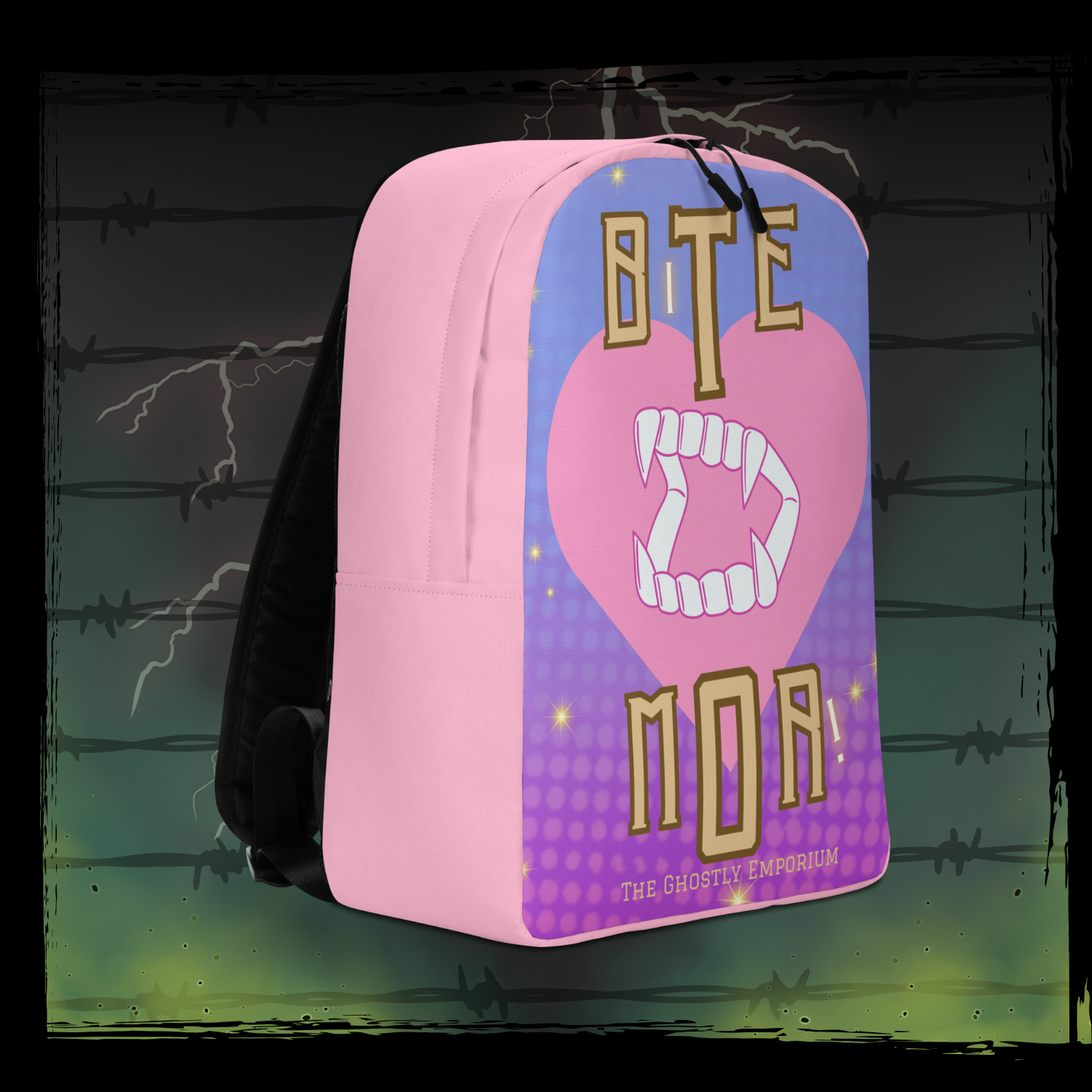 Pink "LOVE SUKS! + BITE MOR!" Backpack