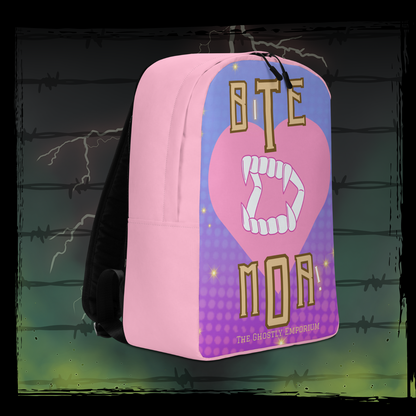 Pink "LOVE SUKS! + BITE MOR!" Backpack