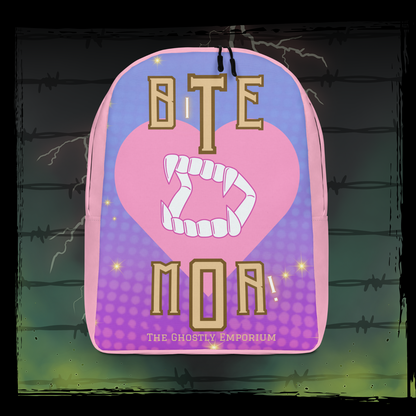 Pink "LOVE SUKS! + BITE MOR!" Backpack