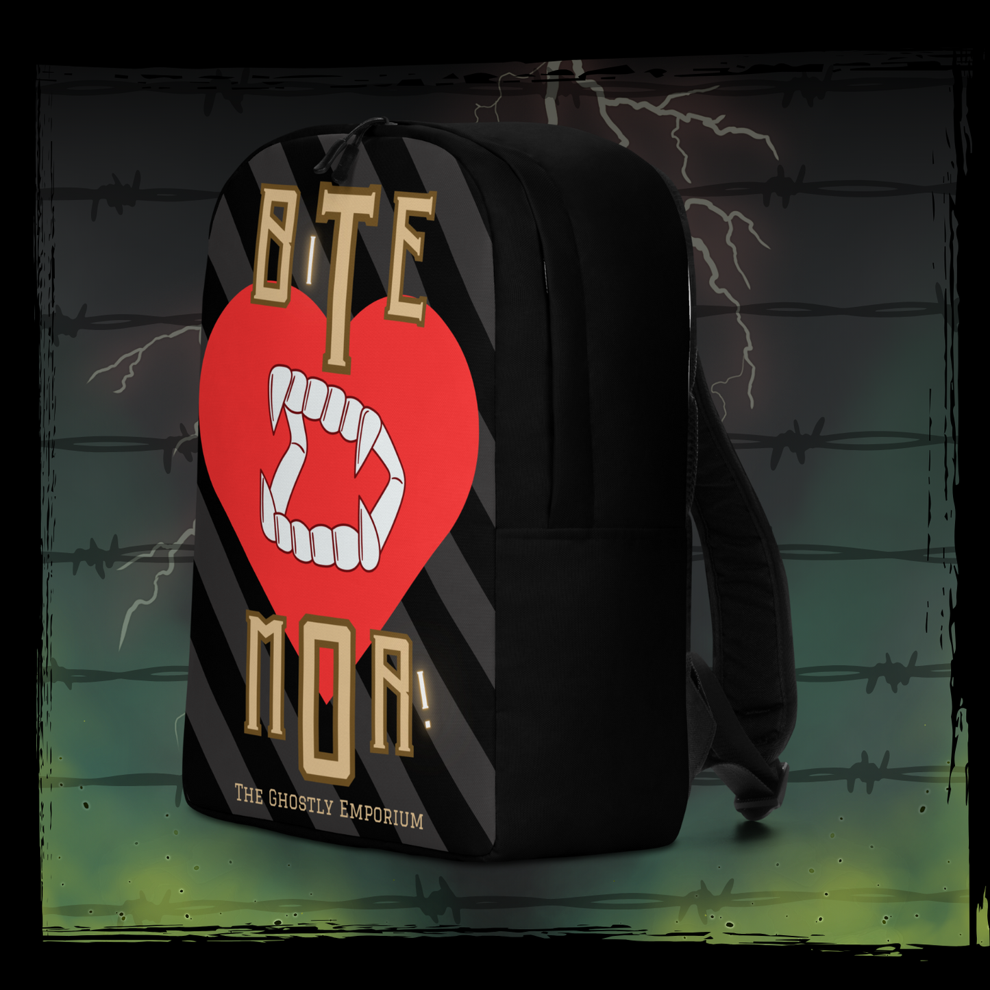 Red "LOVE SUKS! + BITE MOR!" Backpack